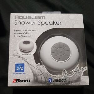 2Boom AquaJam Shower Speaker Bluetooth Water Resistant New In Box White
